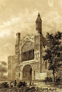 Rochester Cathedral, Cathedral Church, Episcopal Church, Façade, Entrance, Towers, Walkers,
