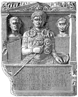 The Caelius stone, tombstone of centurion Marcus Caelius, only proof of the Battle of the Teutoburg