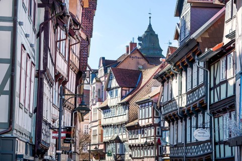 View of Hannoversch Münden, Lower Saxony, Germany