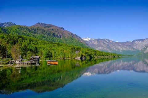 Bohinjsko jezero, Lake Bohinj, Upper Carniola, Slovenia