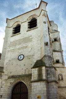 Sancerre labelled Les Plus Beaux Villages de France. Belfry of Saint Jean tower, Cher department.