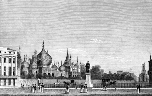 The Royal Pavilion, Royal Palace in Brighton, County East Sussex, England, builder George IV, early