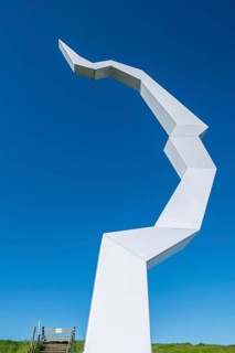 The Schicht, monument on the island Texel commemorating the raising of the dikes to delta height to