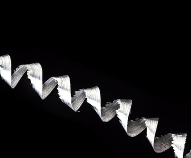 Aluminum chips, close up