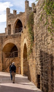 Medieval Walls, the city wall of Alcudia, Majorca, Spain