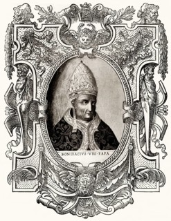 Boniface VIII, was Pope from 1294 to his death in 1303