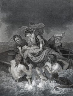 Tod von Wilhelm Adelin oder Ætheling, 1103-1120, dem Sohn von Heinrich I. von England, Tragödie von