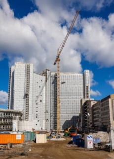 Essen, North Rhine-Westphalia, Germany - Demolition of an office building, demolition of former RWE