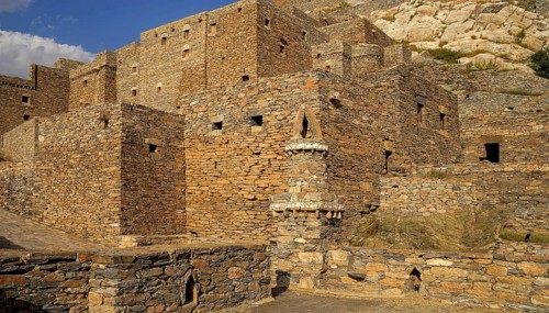 Village, mountain village, architecture, houses, Thee Ain, Middle East, Saudi Arabia