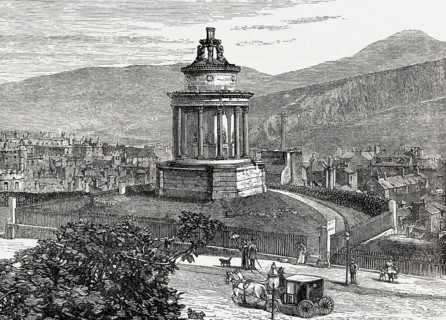 Hamilton's monument to Robert Burns, Calton Hill, Edinburgh, Scotland, 19th century