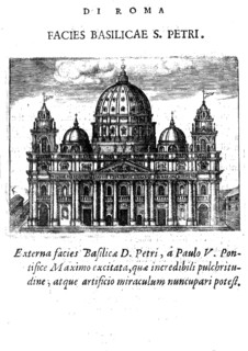 La Facciata di S.Pietro in Vaticano, St Peter's Basilica in the Vatican, St Peter's, Rome, Italy,
