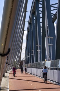 Cycle and pedestrian bridge Snelbinder Brug, over the river Waal near Nijmegen, was added to the