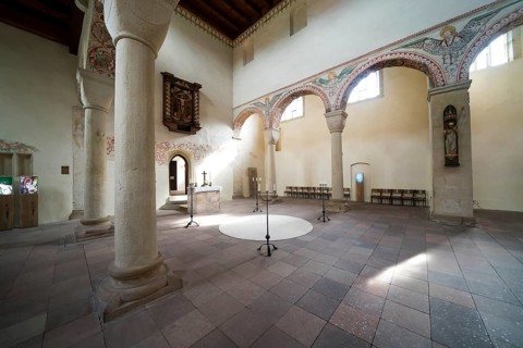 Romanesque basilica Bursfelde Abbey, Hemeln, Hannoversch Münden, Lower Saxony, Germany