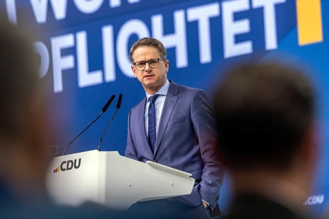 38th Federal Party Conference of the CDU in Stuttgart. Carsten Linnemann (MdB, Secretary General)