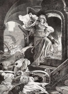 The powder magazine explosion, Battle of Szigeth, 1566