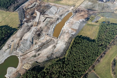 Green Eagle Golf, artificial landscape, hydraulic engineering, retention basin, pond, civil