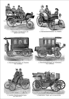 Steam and petroleum cars, 19th century