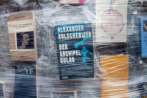 'The Parthenon of Books' by the Argentinian conceptual artist Marta Minujin, banned books,