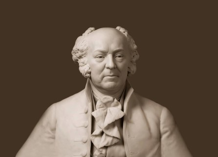 Bust of John Adams, 1735 - 1826, second President of the United States, digitally edited