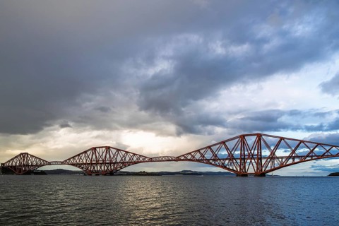 Forth Bridge, Queensferry Crossing, Forth Estuary, Scotland, UK