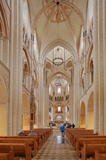 Interior view of the Gothic Limburg Cathedral of St George, Old Town, Limburg, Hesse, Germany