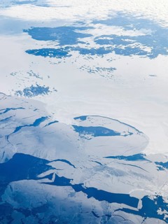 Structures in ice, frozen sea, Bothnia, aerial view, Gulf of Bothnia
