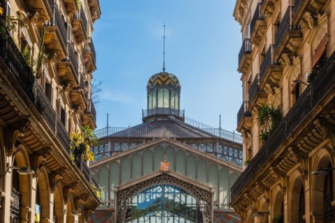 The former market in the El Born neighbourhood. The market now houses a museum, Barcelona, Spain