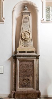 Tomb of Theophrastus Paracelsus at the historic St. Sebastian Cemetery in Salzburg, Austria