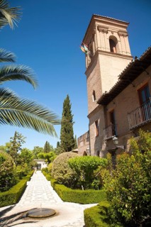 Parador hotel former convent of San Francisco, the Alhambra complex, Granada, Spain