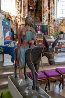 Palmesel in the Basilica of St Alexander and St Theodor, Sebastian-Kneipp-Straße 1, Ottobeuren,