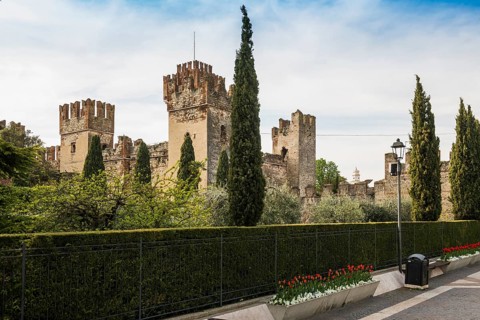 Castello Scaligero, Scaliger Castle, Lazise, Lake Garda, Verona Province, Veneto Region, Italy