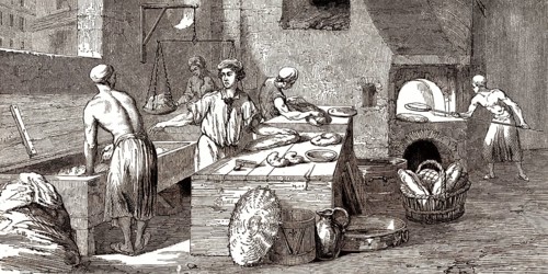 Eine Bäckerei im 18. Jahrhundert