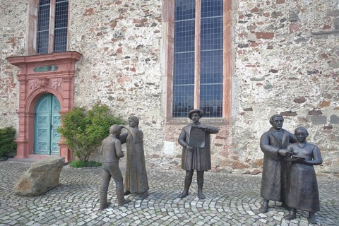 Sculpture church breeding order by Lutz Lesch, Hessian church history during the Reformation in
