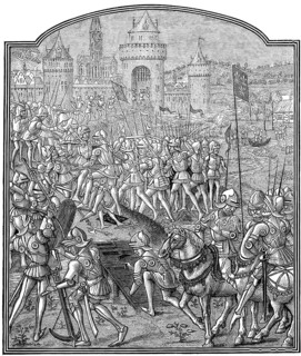Armagnacs fighting at the Battle of St. Jakob an der Birs, 26 August 1444