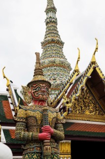 Wat Phra Kaeo temple, old royal palace, Bangkok, Thailand
