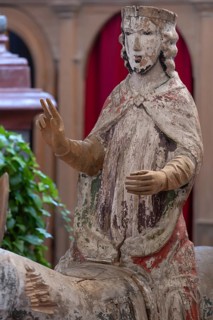 Palmesel, 12th century, detail, in the church of St Peter and Paul, Thalstr. 31, Petersthal, Oy