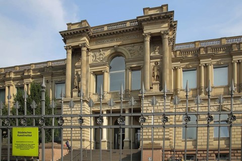 Portal of the Städel Museum, Museumsufer, Schaumainkai, Sachsenhausen, Frankfurt am Main, Hesse,