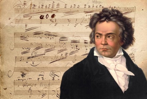 Ludwig van Beethoven, 1770 -1827, German composer, digitally altered