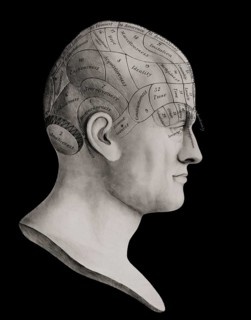 Head with divisions of the organs of phrenology, after Dr. Johann Gaspar Spurzheim, 1776 – 1832,