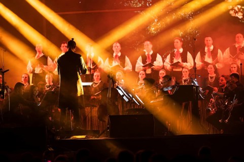 WROCLAW, POLAND - AUGUST 12, 2023: Festival Meskie Granie (Man's playing) concert Miuosh x Band