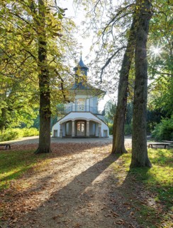 Teahouse in Planitz Castle Park, Zwickau, Saxony, Germany
