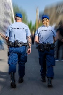 Securitas security guards patrol