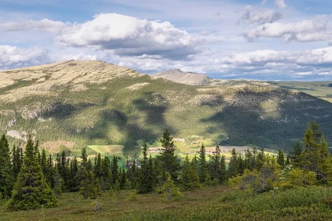 Cloudy sky over the fells, Tylldalen, Hedmark, Innlandet, Norway, June 2025