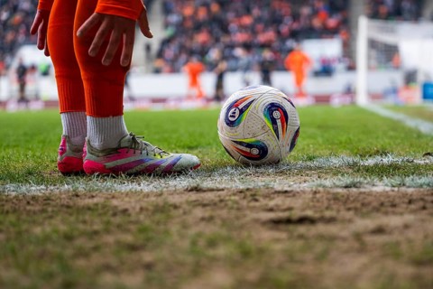 LUBIN, POLAND - MARCH 15, 2026: Football match between KGHM Zaglebie Lubin vs Lech Poznan. Detail