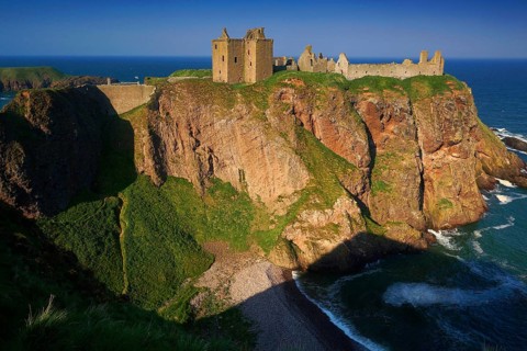 Europe, Scotland, Great Britain, England, landscape, Dunottor Castle near Stonehaven,