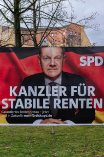 Advertising poster Federal Chancellor Olaf Scholz, SPD
