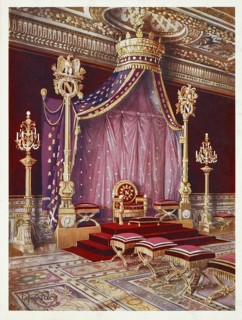 Furniture at the turn of the century 1900, The Salle du Trone in the Palace of Fontainebleau (1910,