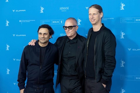 Maximilian Leo, Padraic McKinley and Jonas Katzenstein on the Red Carpet in front of the premiere