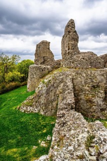 Ruins of Montgomery Castle, Montgomery, Powys, Wales, UK