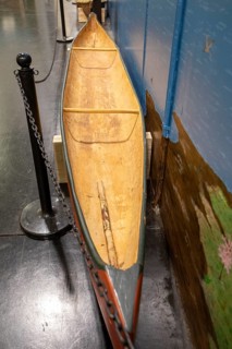 Monroe, Michigan - A dugout canoe at the River Raisin National Battlefield Park. The park